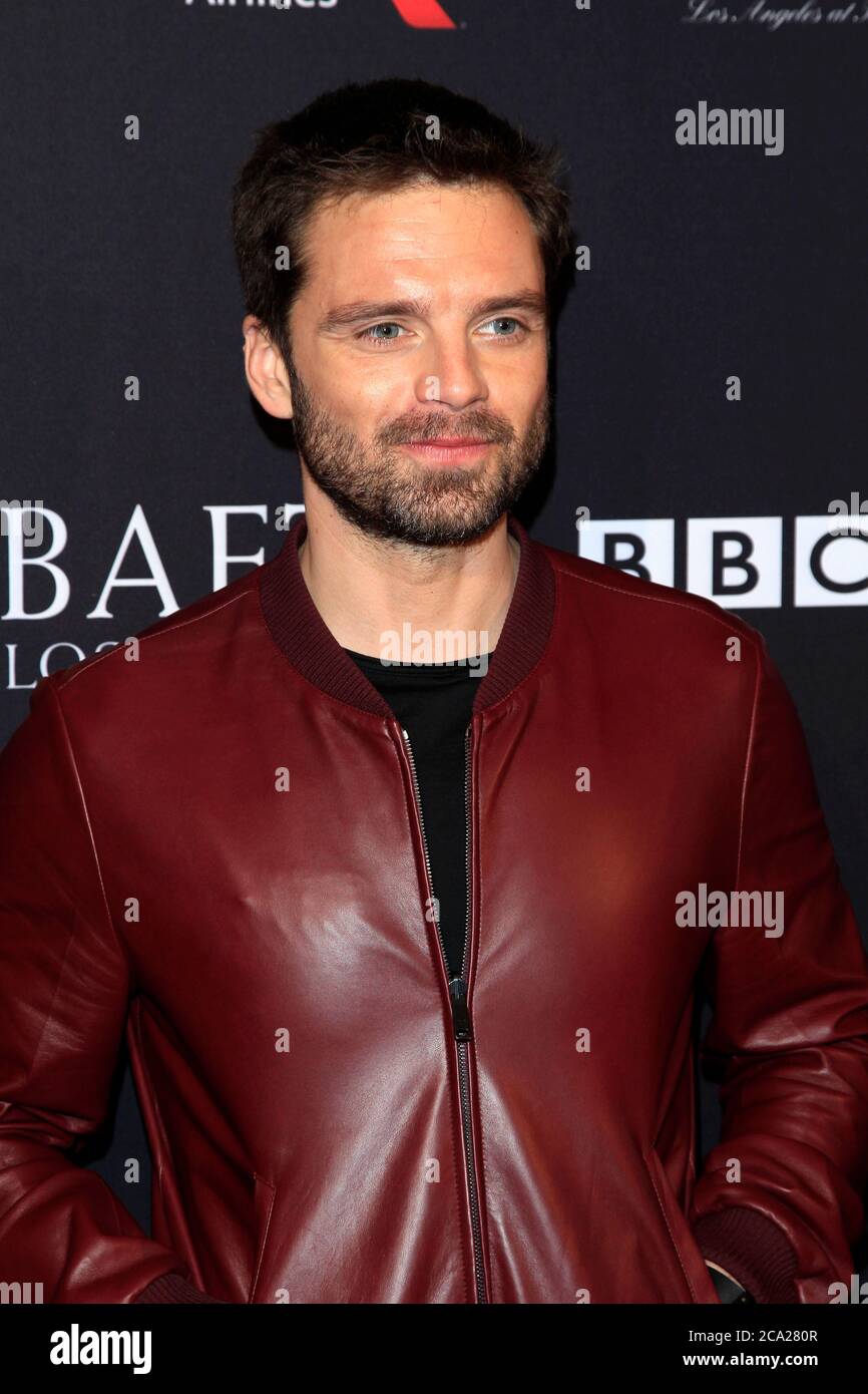 LOS ANGELES - 6 JANVIER : Sebastian Stan au salon de thé BAFTA 2018 arrivées au four Seasons Hotel Los Angeles le 6 janvier 2018 à Beverly Hills, Californie Banque D'Images