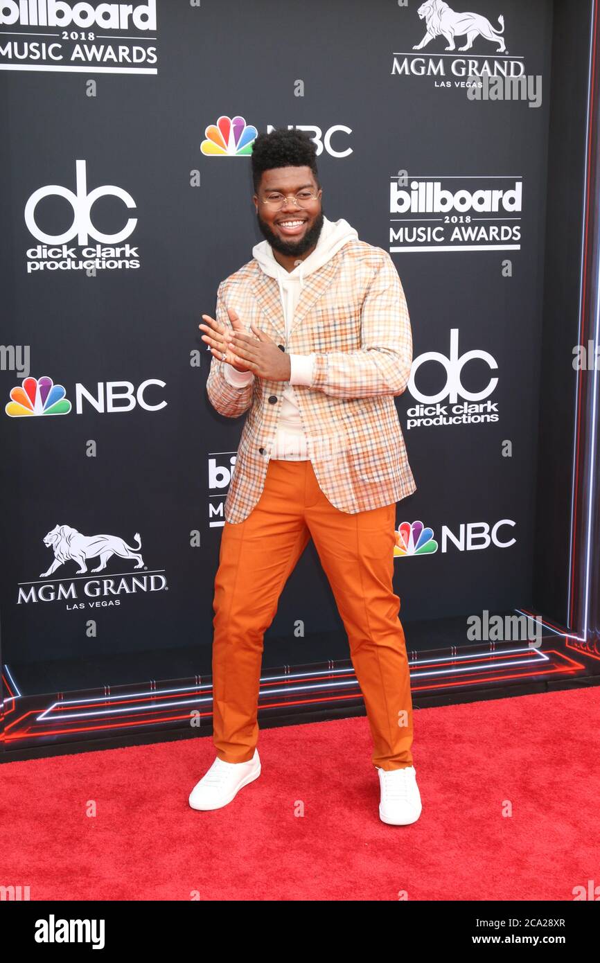 LAS VEGAS - 20 MAI : Khalid au Billboard Music Awards 2018 au MGM Grand Garden Arena le 20 mai 2018 à Las Vegas, Nevada Banque D'Images