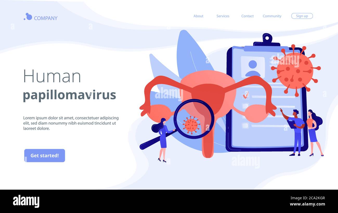 Papillovirus humain HPV concept atterrissage pageation Illustration de Vecteur Papillovirus humain HPV concept atterrissage pageation Illustration de Vecteur
