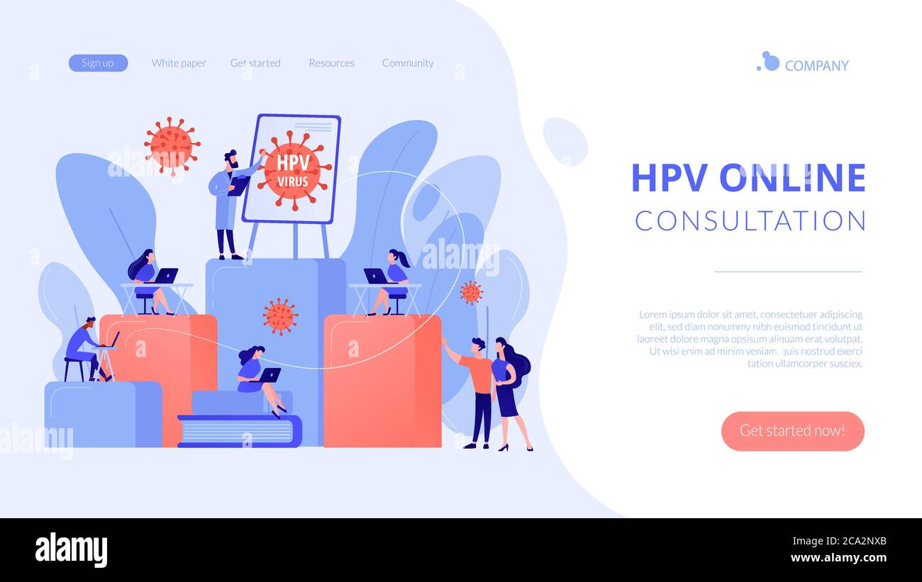 Programmes d'éducation HPV concept d'atterrissage pageation Illustration de Vecteur Programmes d'éducation HPV concept d'atterrissage pageation Illustration de Vecteur