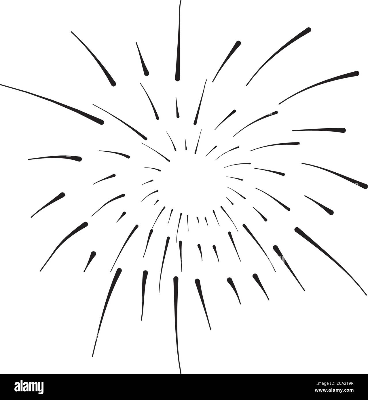Feu D Artifice Rond Sur Fond Blanc Style De Silhouette Illustration Vectorielle Image Vectorielle Stock Alamy