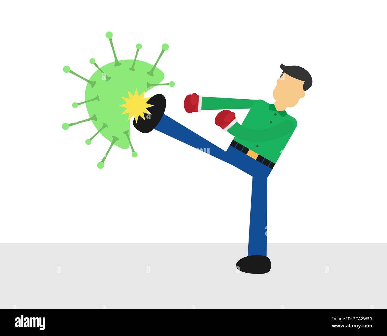 Illustration de la conception vectorielle de l'homme d'affaires déclenche le virus Illustration de Vecteur
