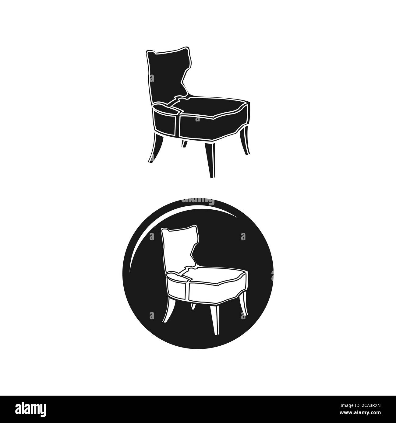 Silhouette de chaise classique rétro sculptée, illustration de chaise vectorielle Illustration de Vecteur Silhouette de chaise classique rétro sculptée, illustration de chaise vectorielle Illustration de Vecteur