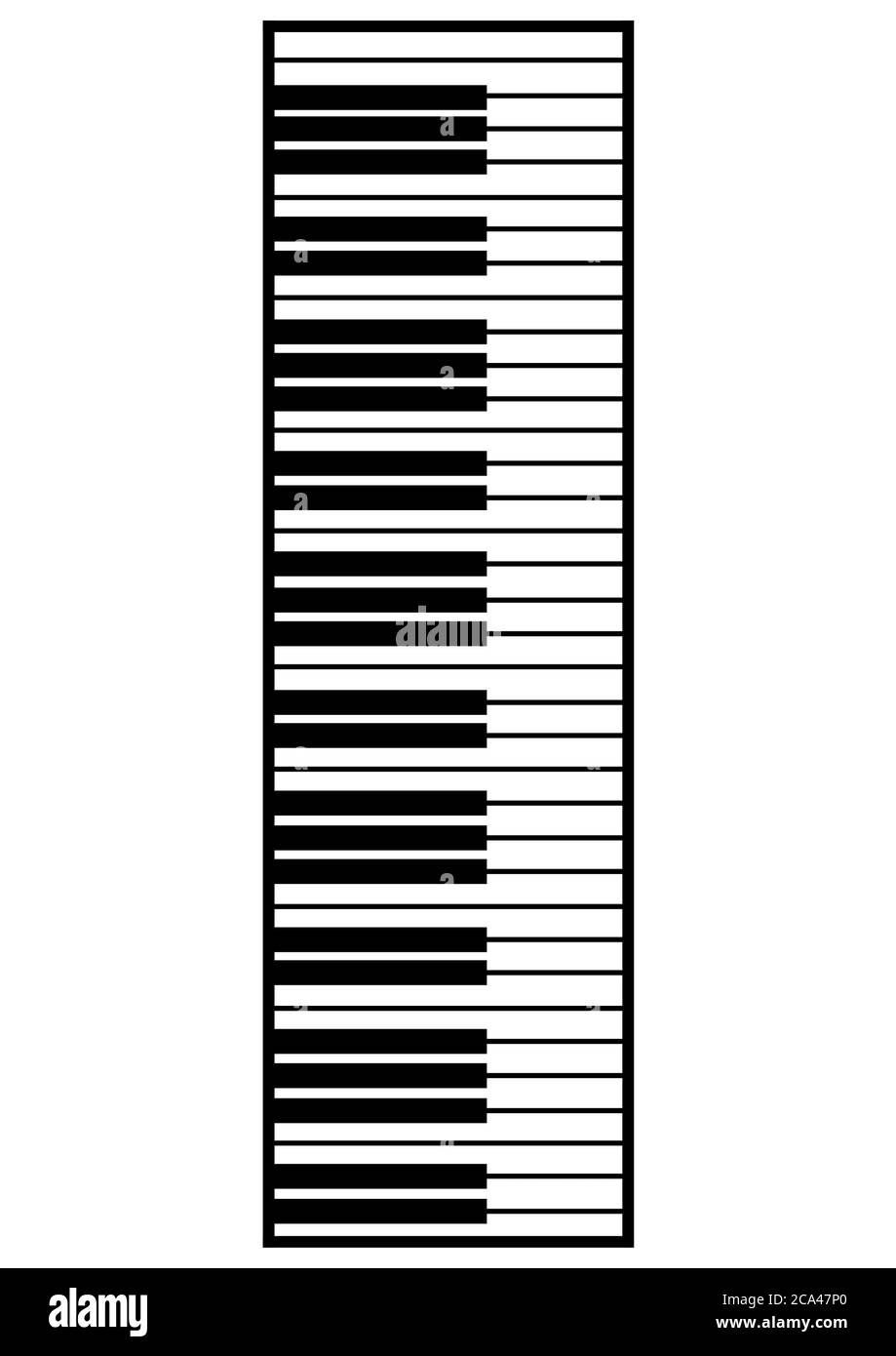 piano vertical 61 touches. Fond musical plat. Banque D'Images