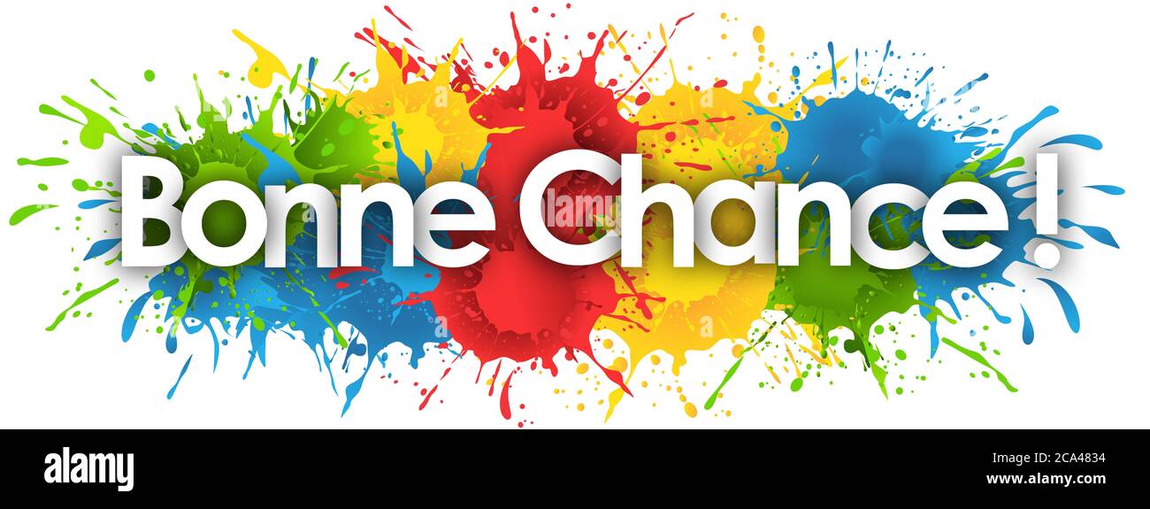 bonne chance dans le fond de splash Banque D'Images