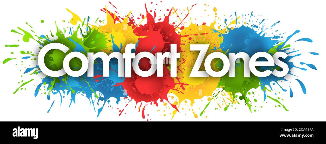 Zones de confort en arrière-plan Splash Banque D'Images