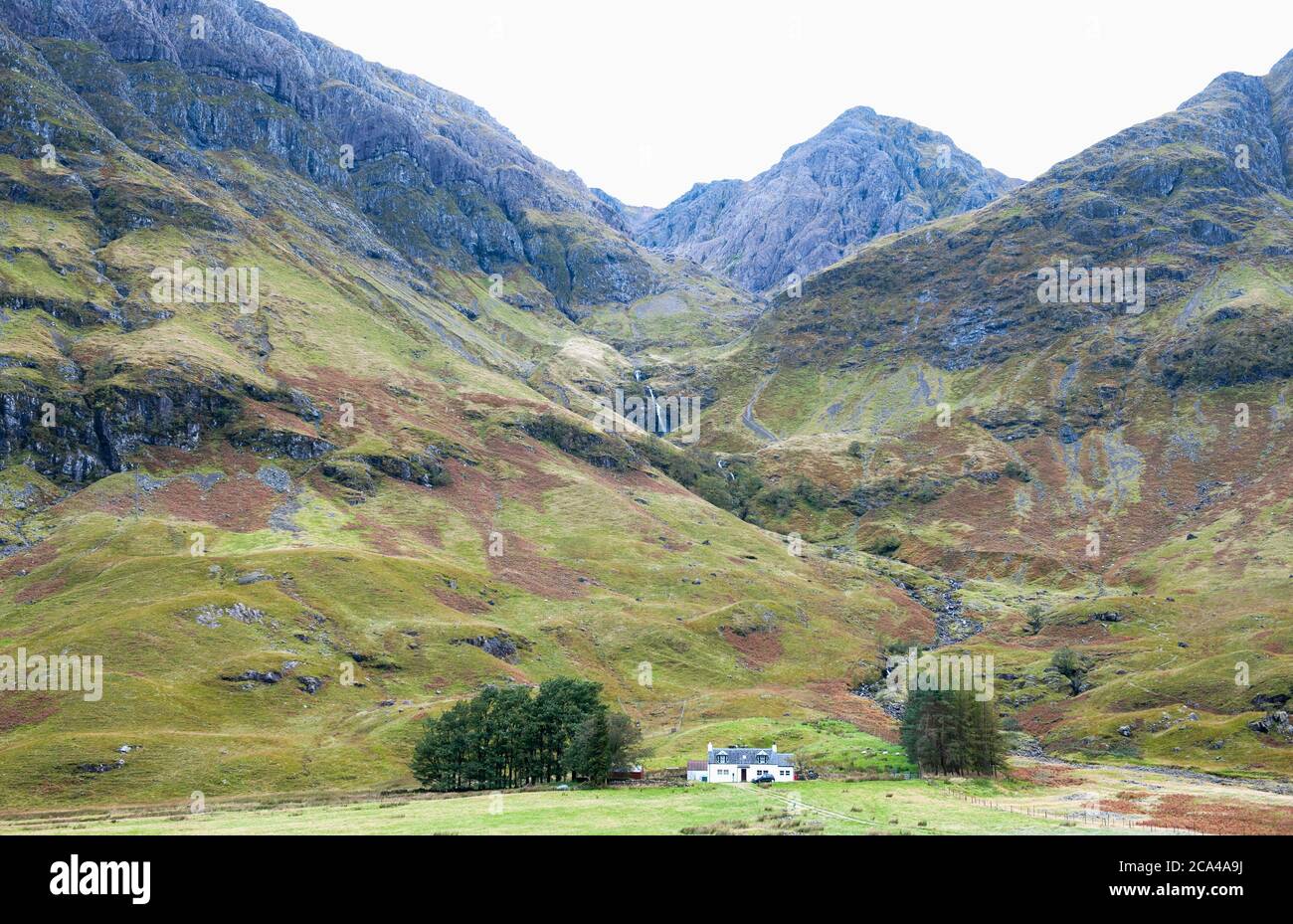 Parc automobile ViewPoint Loch Achtriochtan sur les montagnes Glencoe, Écosse, Royaume-Uni, Banque D'Images