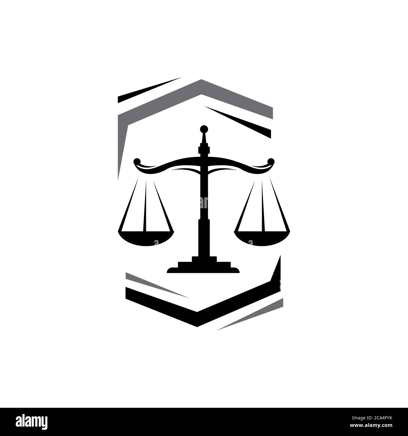 Un élégant pèse-personne de conception de logo de justice pour le droit lirm Office et les services d'avocat Illustration de Vecteur