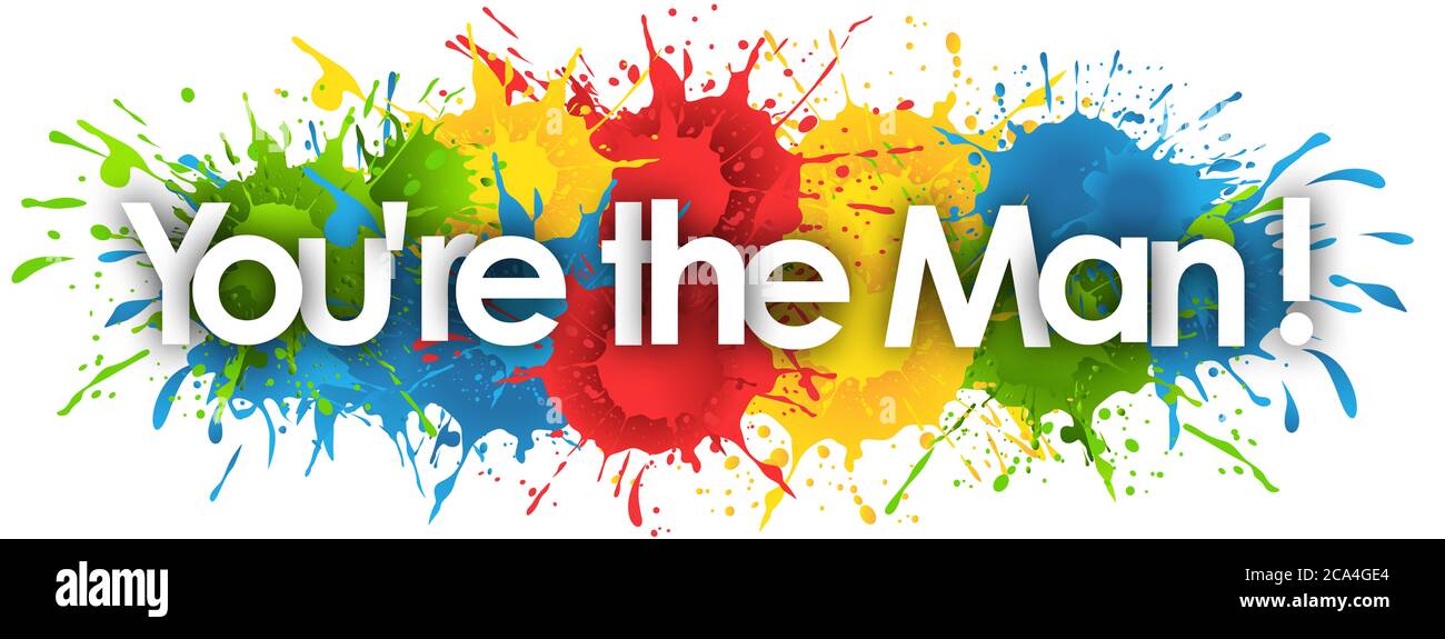 Vous êtes l'homme dans l'arrière-plan de Splash Banque D'Images