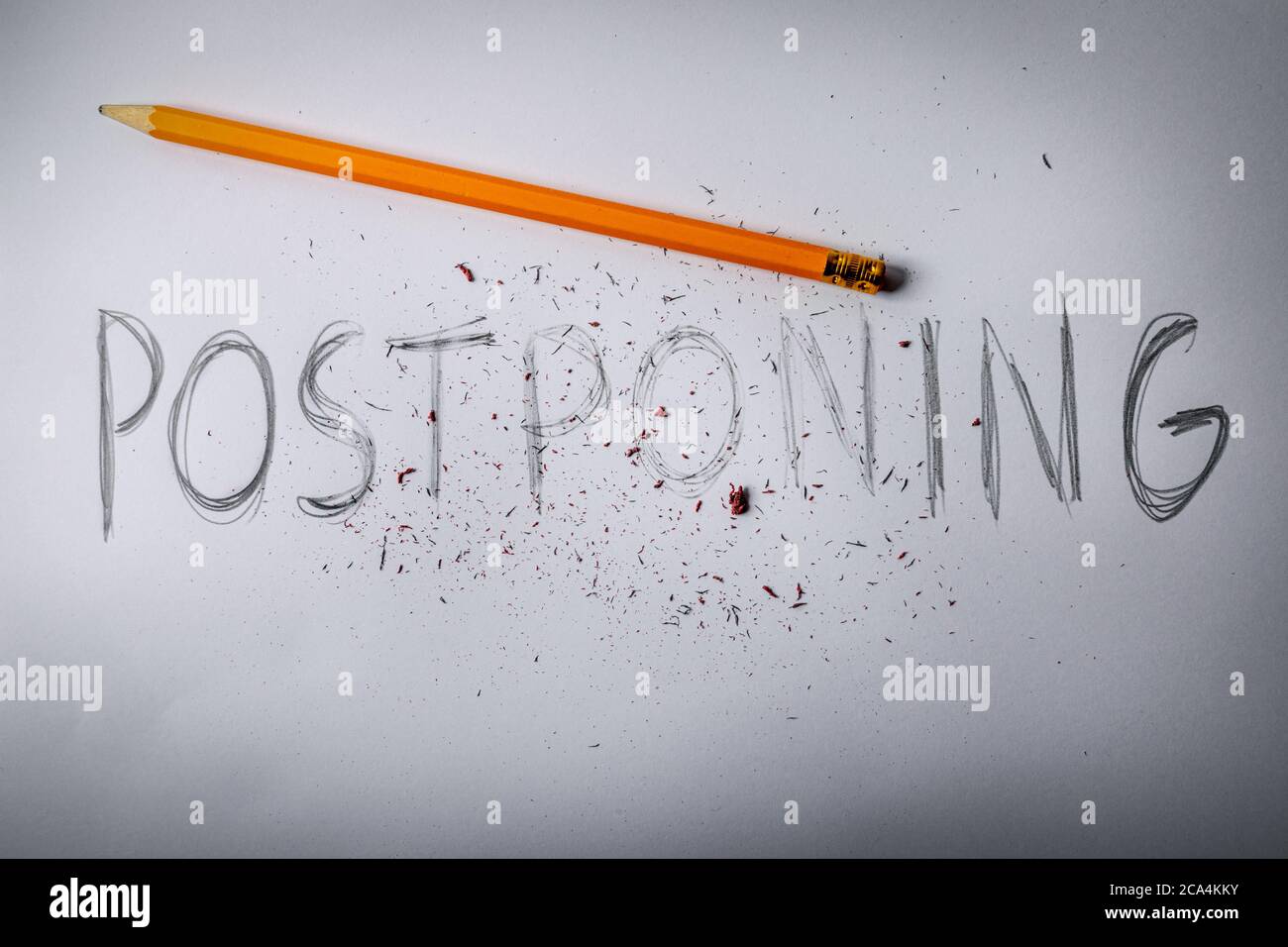 arrêtez de reporter votre concept d'objectifs Banque D'Images