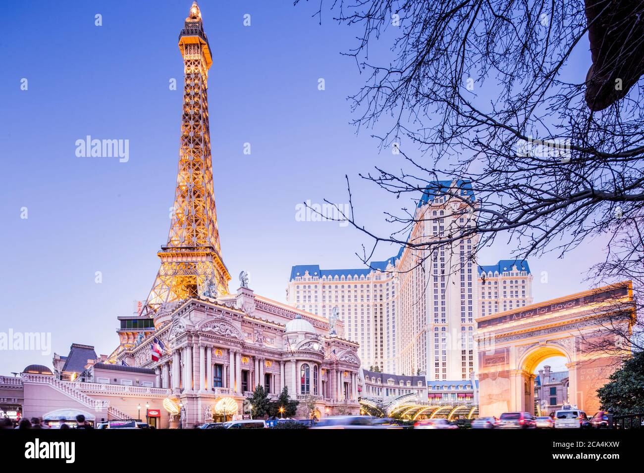Las Vegas le Strip au crépuscule Banque D'Images