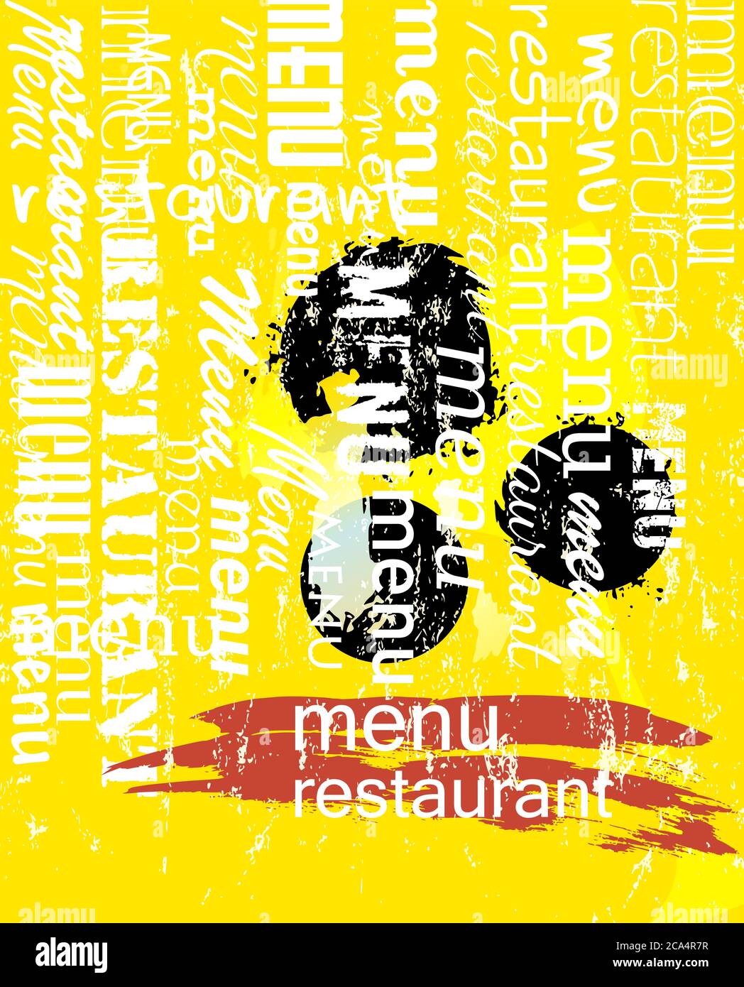 modèle de conception de carte de menu pour le restaurant, espace de copie libre, avec touches et touches Illustration de Vecteur