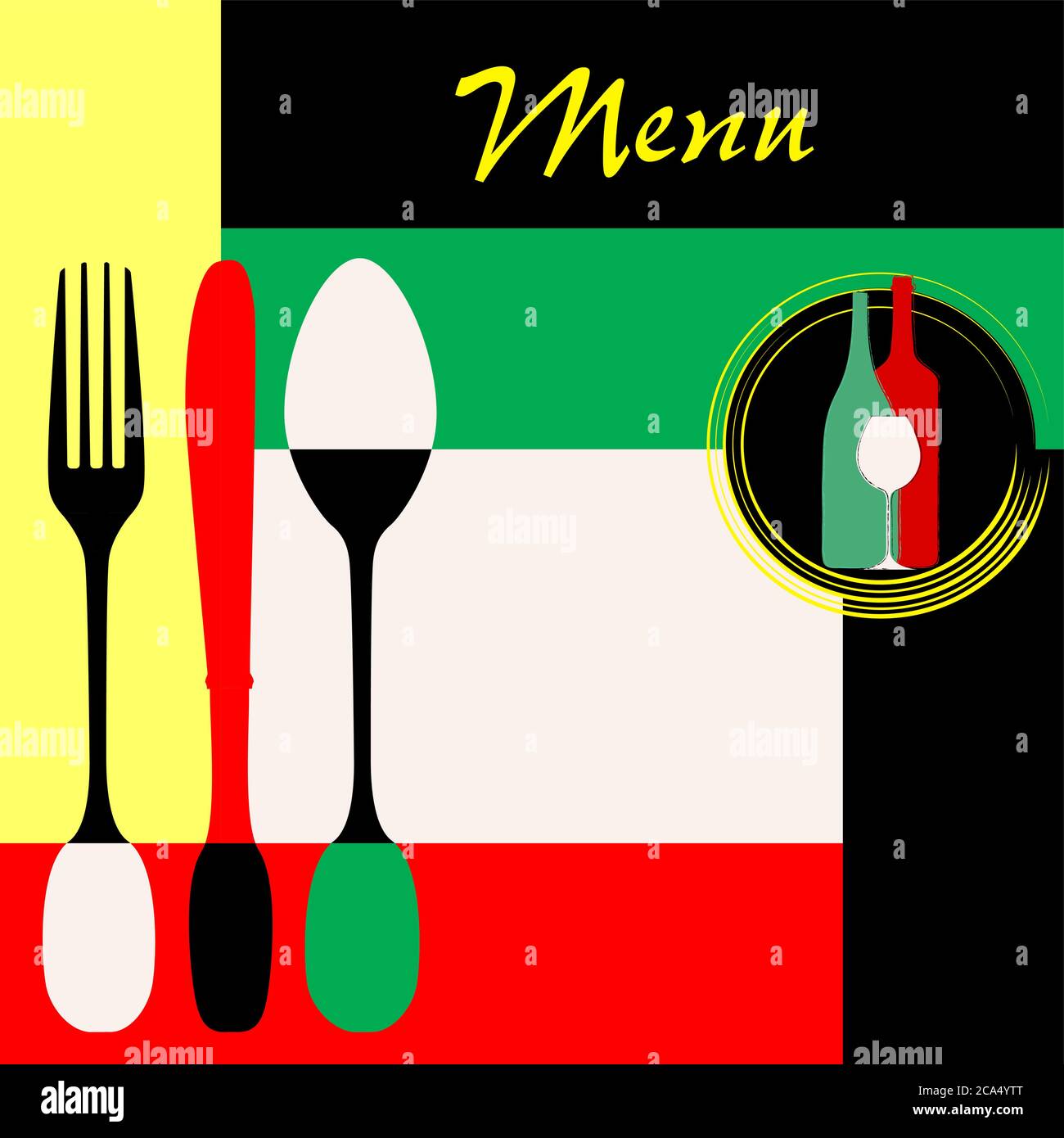 modèle de conception de carte de menu pour le restaurant, espace de copie gratuit Illustration de Vecteur