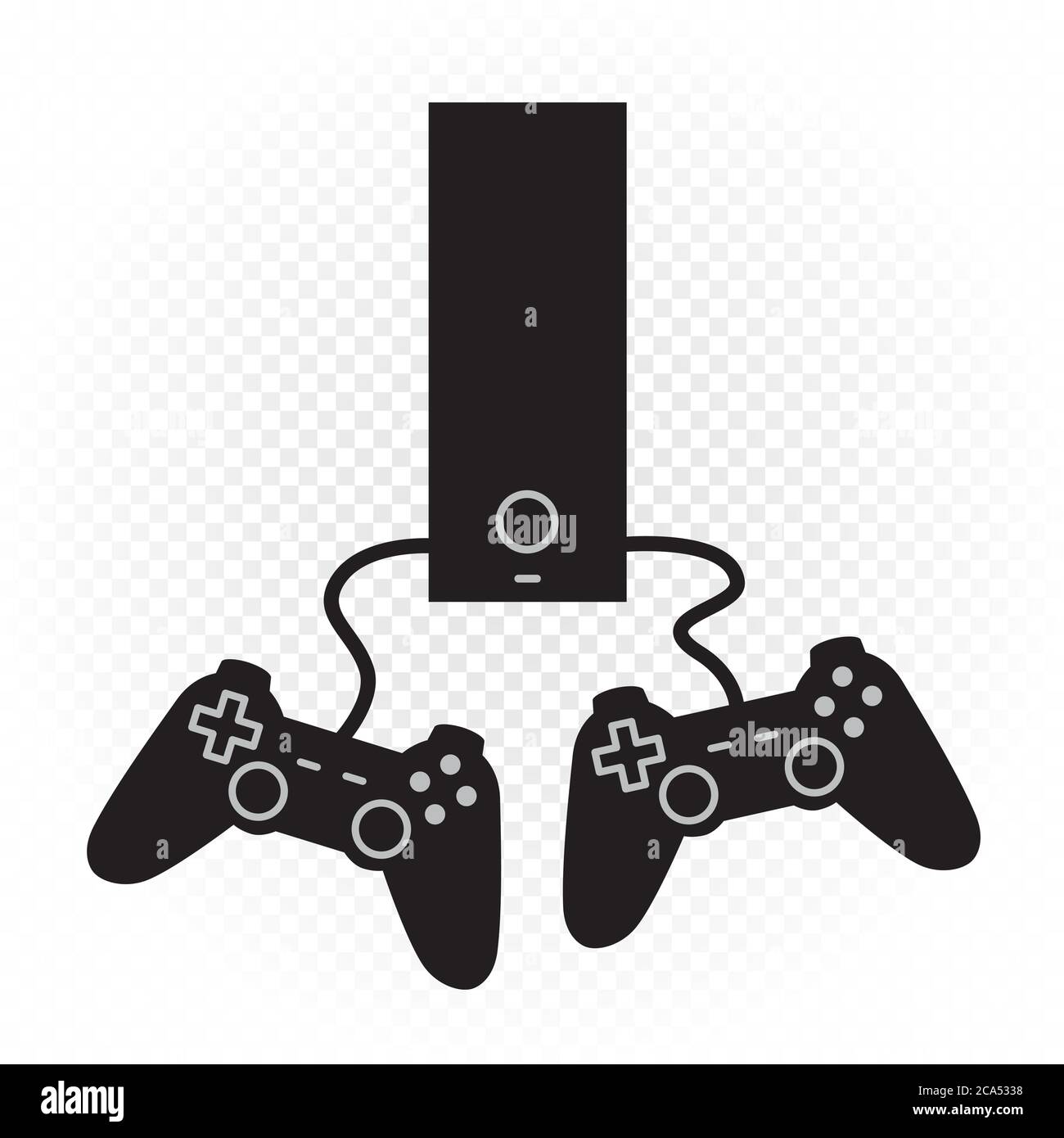 console de jeux et manettes de jeu Illustration de Vecteur