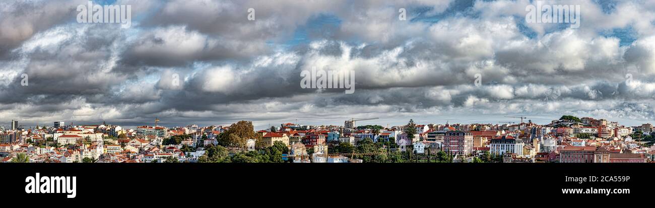 Vue panoramique de Lisbonne, Portugal Banque D'Images