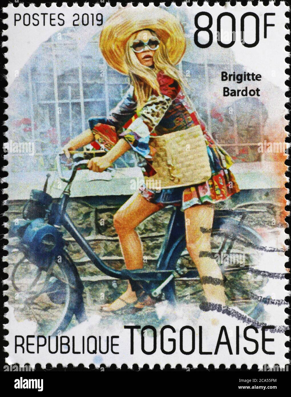 L'actrice française Brigitte Bardot sur le timbre du Togo Banque D'Images