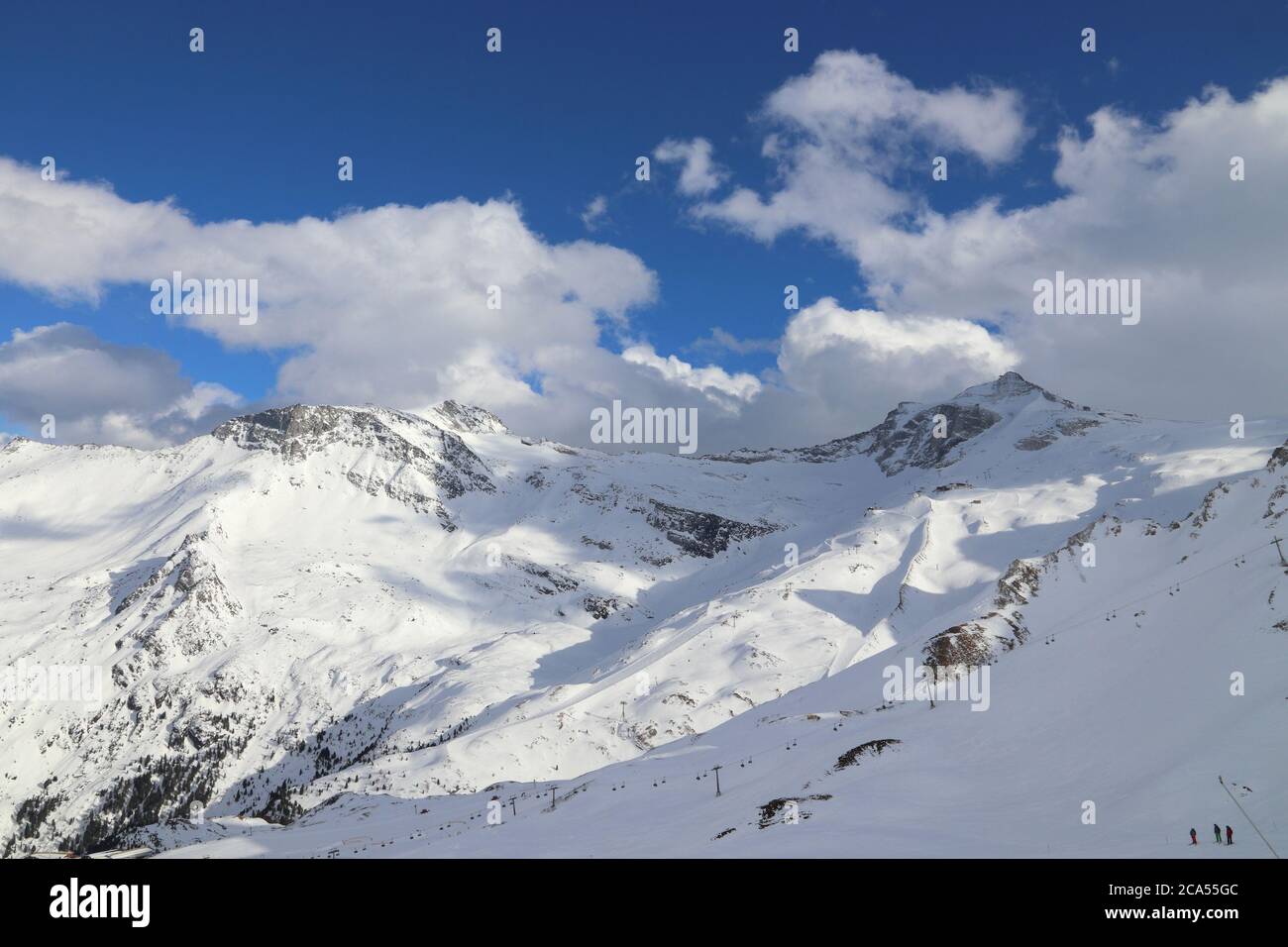 Autriche ski resort - glacier de Hintertux, Tyrol. Alpes autrichiennes. Banque D'Images