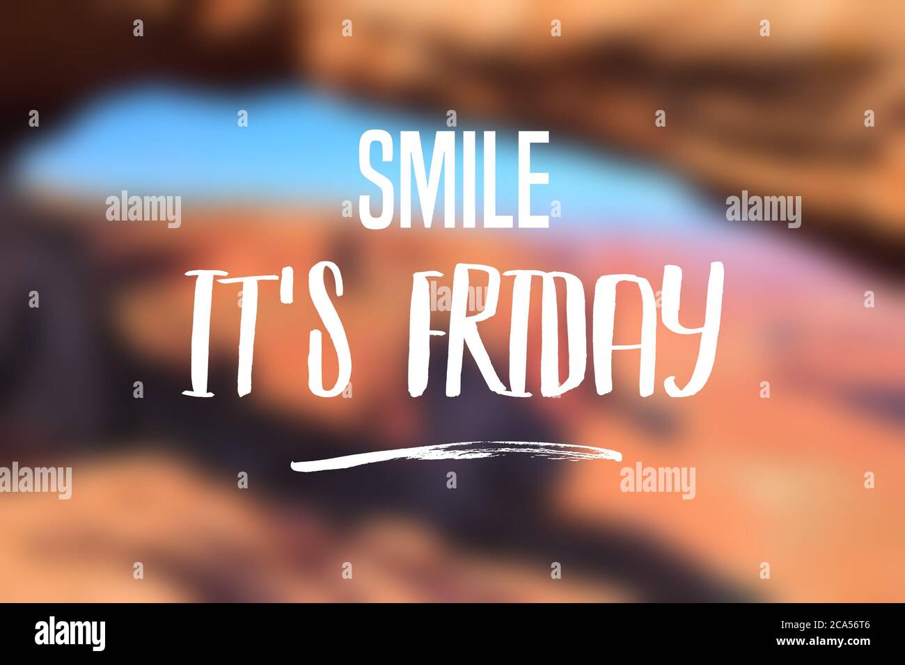 Smile c'est vendredi - Médias sociaux bannière de motivation. Banque D'Images