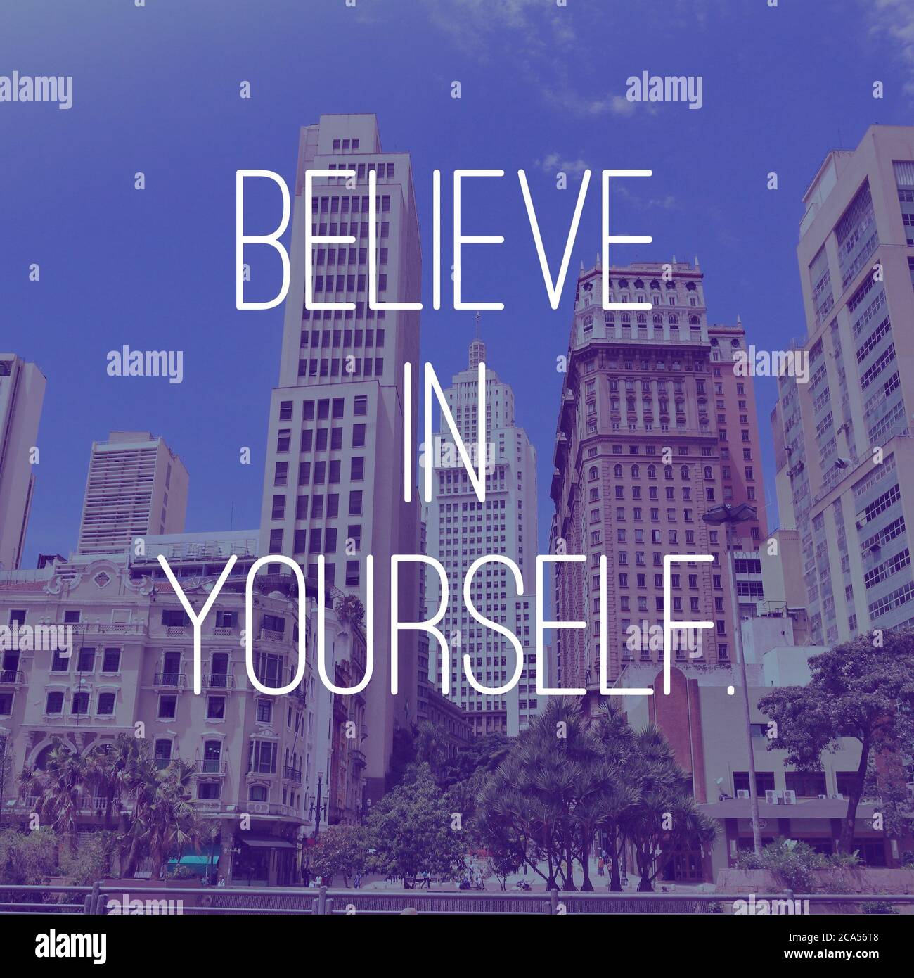 Croyez en vous-même - confiance en soi motivation inspiration texte de l'affiche. Banque D'Images