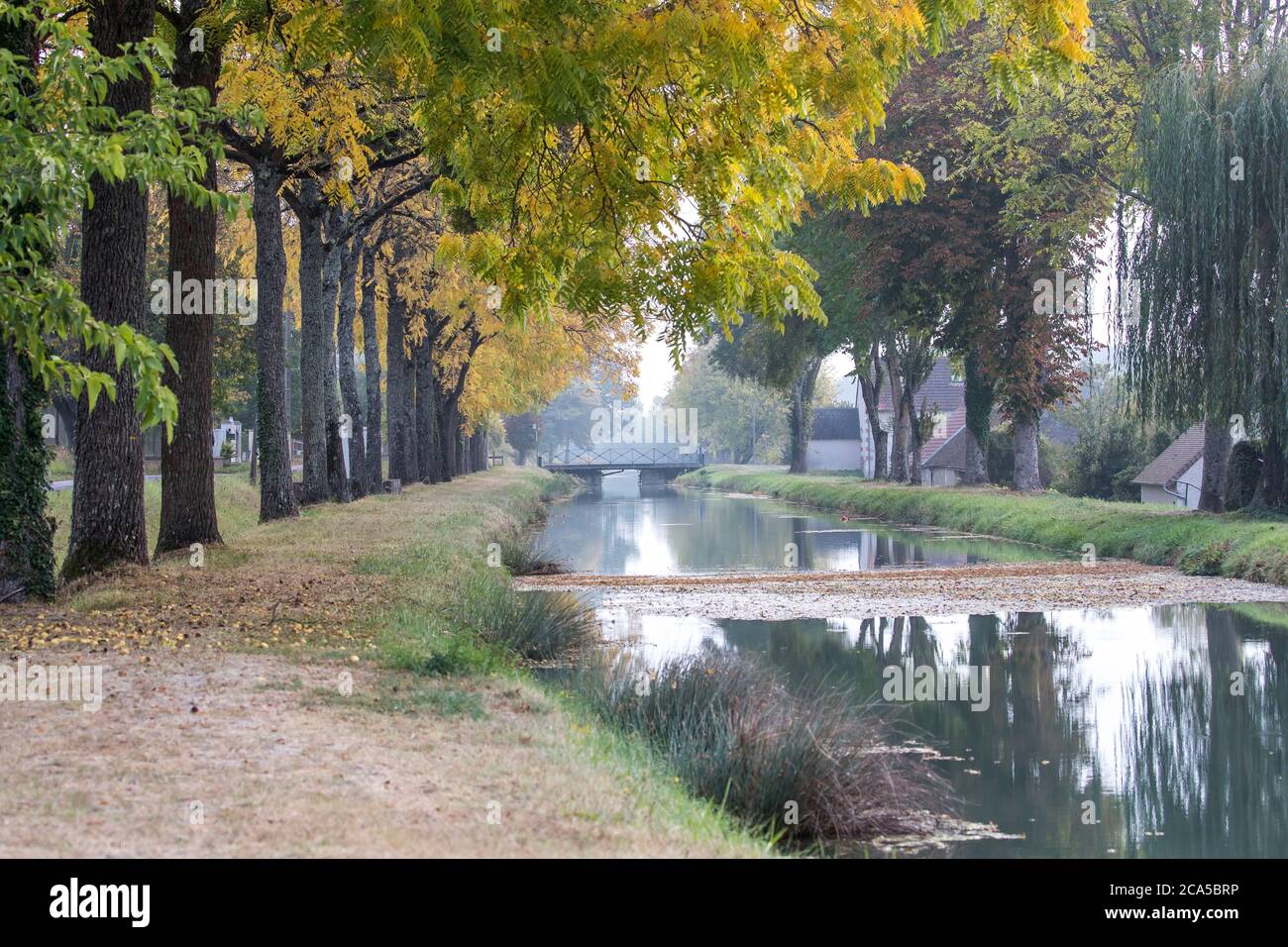 France, Loir et cher, vallée de la Loire classée au patrimoine mondial de l'UNESCO, canal du Berry, CH?tillon-sur-Cherr Banque D'Images