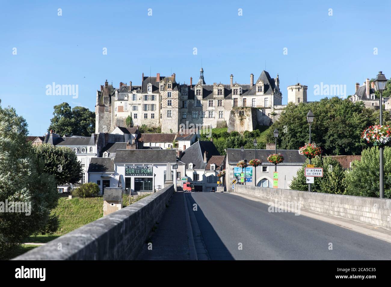 France, Loir et cher, vallée de la Loire classée au patrimoine mondial de l'UNESCO, Saint-Aignan-sur-cher, le château Banque D'Images