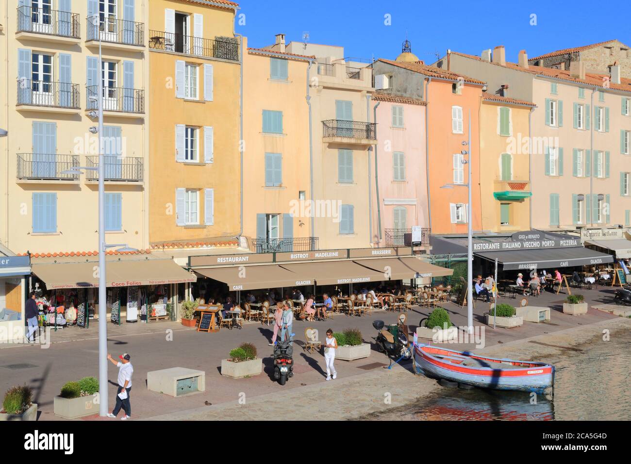 France, Var, Saint Tropez, quai Frederic Mistral Banque D'Images
