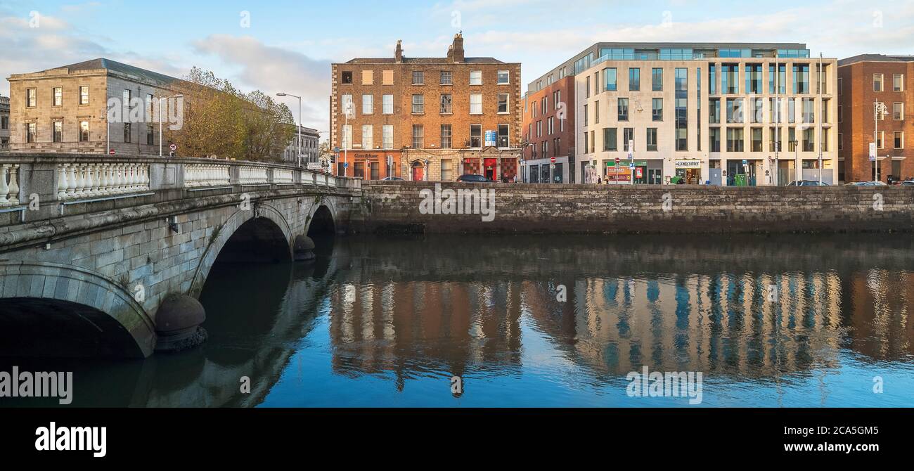 Rivière Liffey, Dublin, Irlande Banque D'Images