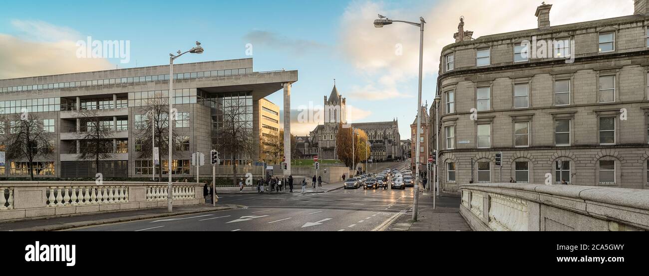 Bâtiment du conseil municipal, cathédrale Christ Church, hôtel de ville, Dublin, Irlande Banque D'Images
