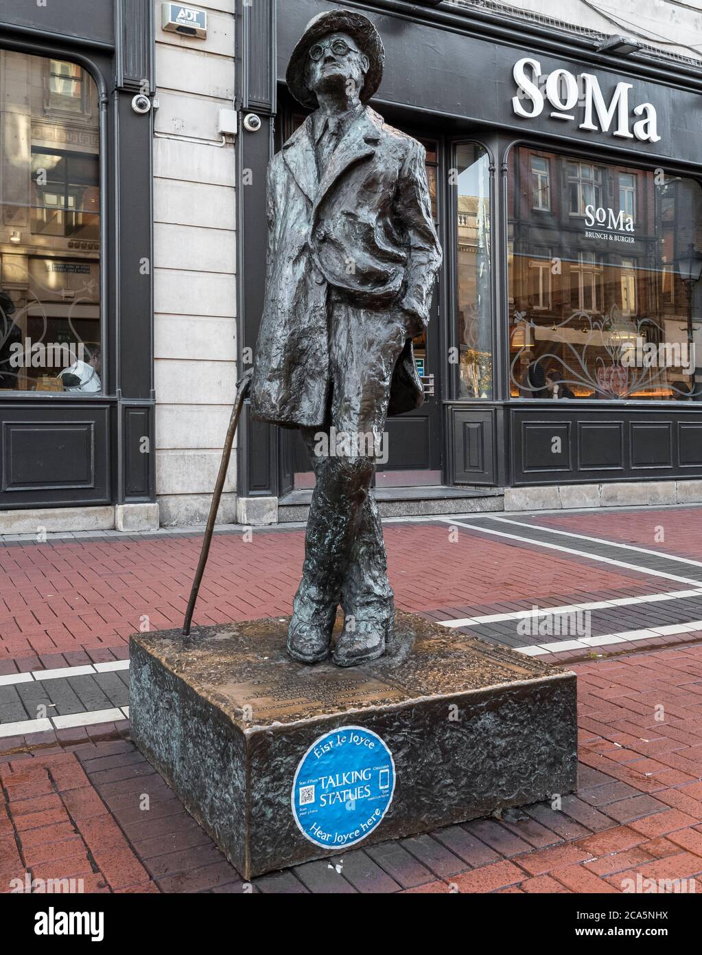 Statue de James Joyce, Dublin, Irlande Banque D'Images
