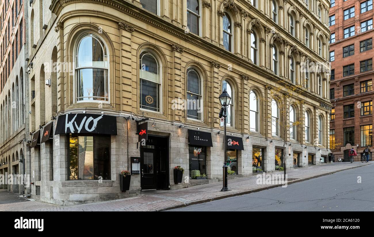 Vitrines sur rue, Vieux-Montréal, Montréal, Québec Provence, Canada Banque D'Images