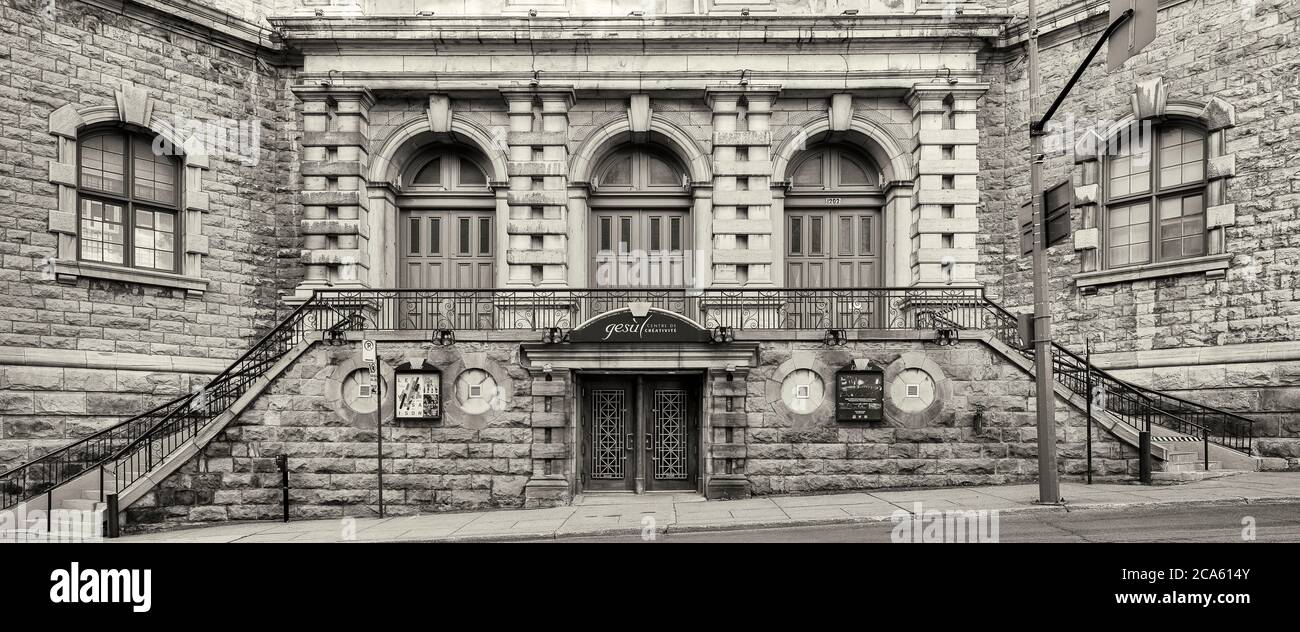 Maison de ville extérieure sur la rue, Vieux Montréal, Montréal, Québec Provence, Canada Banque D'Images