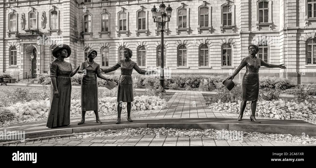 Quatre femmes, Parlement, Québec, Québec Provence, Canada Banque D'Images