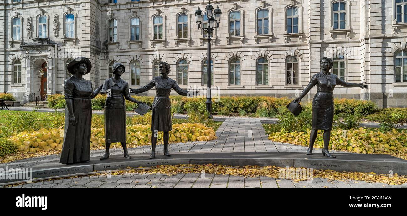 Quatre femmes, Parlement, Québec, Québec Provence, Canada Banque D'Images