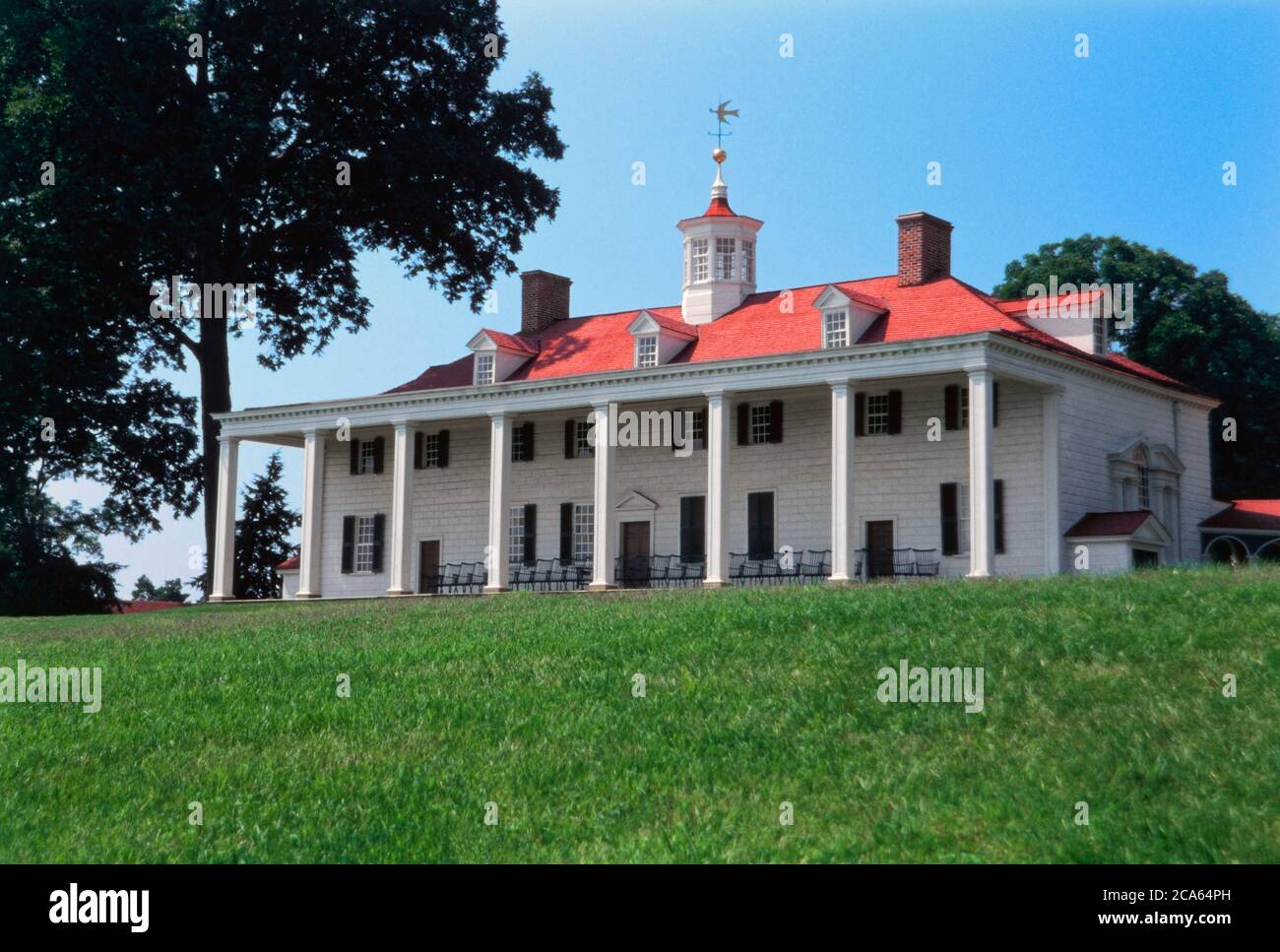 Vue sur la maison George Washington, Mount Vernon, Virginie, États-Unis Banque D'Images