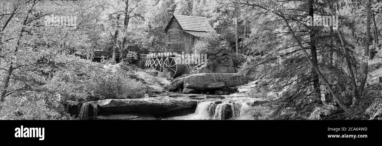 Vue sur Old Mill, parc national de Babcock, Virginie occidentale, États-Unis Banque D'Images