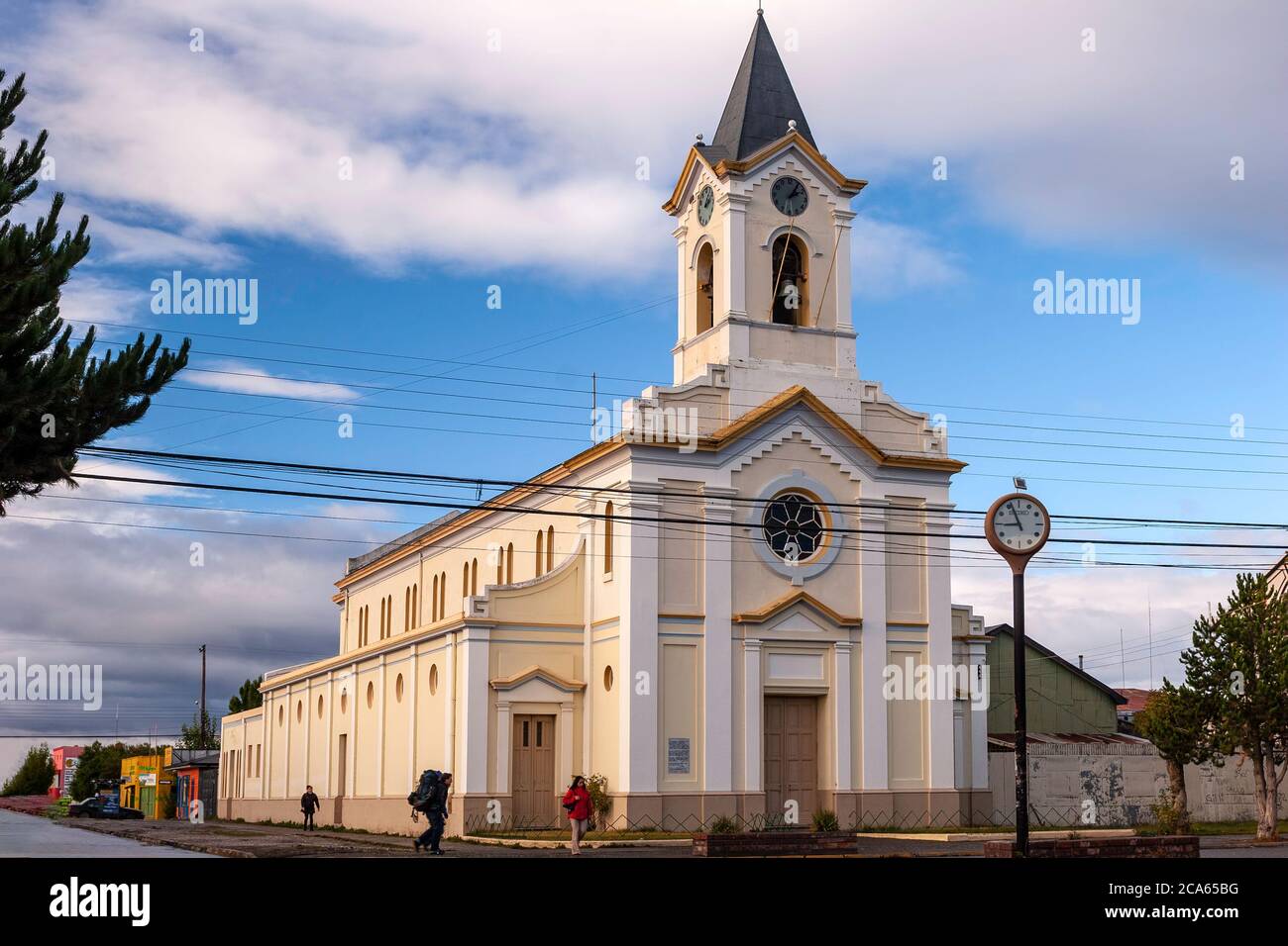 Eglise Maria Auxiliadora, Puerto Natales, Chili Banque D'Images