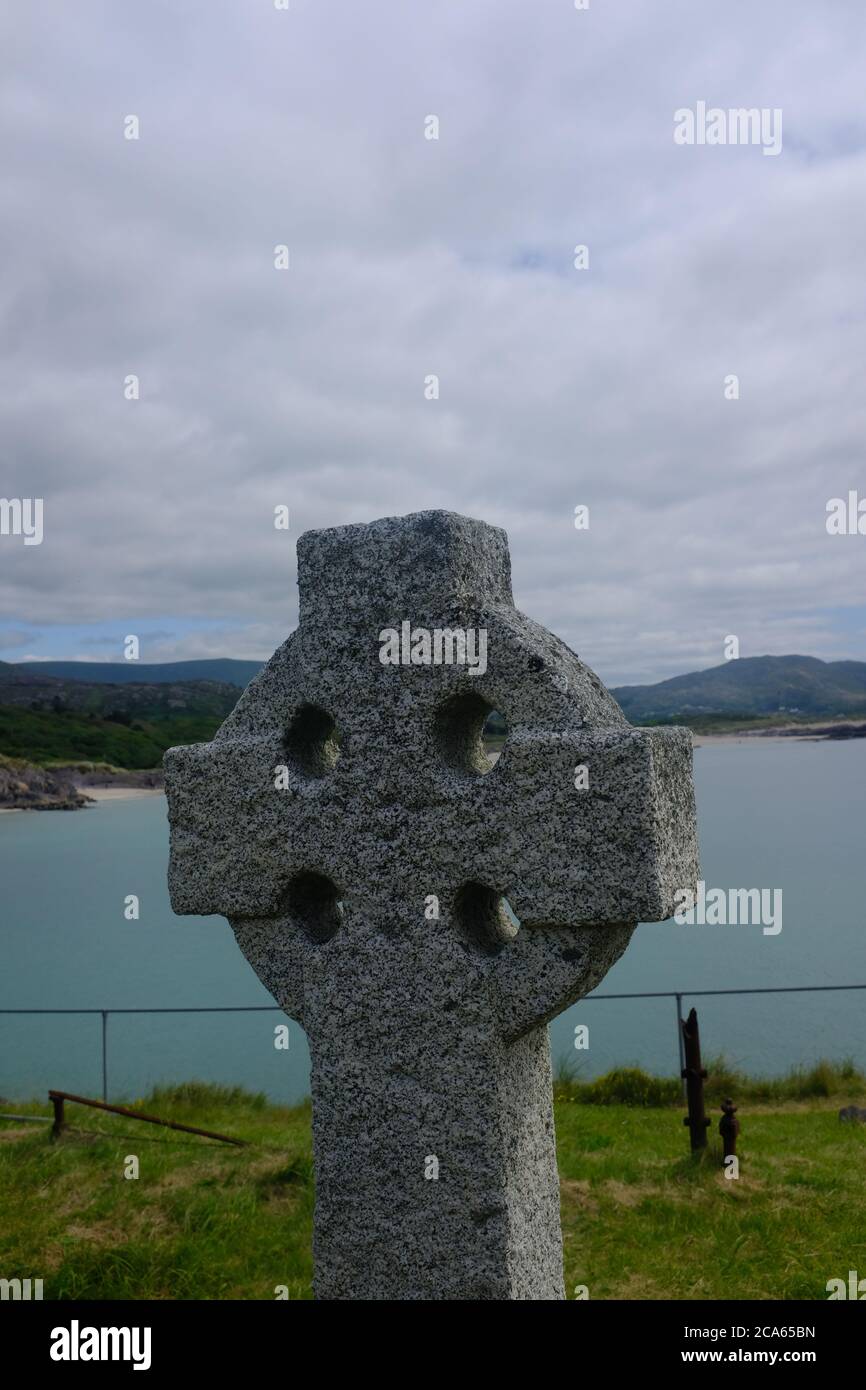 Marcher sur le Kerry Way en 2019 dans le comte Kerry dans le sud de l'Irlande en longiant la section de la péninsule d'Iveragh Caherdaniel à Waterville Banque D'Images