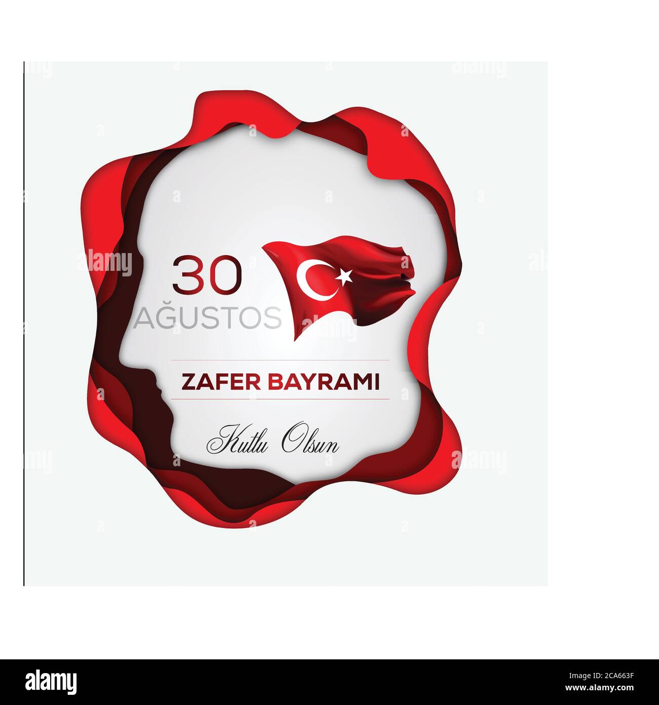 30 Aout Jour De La Victoire Joyeux Anniversaire 30 Agustos Zafer Bayrami Kutlu Olsun Celebration De La Victoire Et De La Journee Nationale En Turquie Illustration Vectorielle Image Vectorielle Stock Alamy