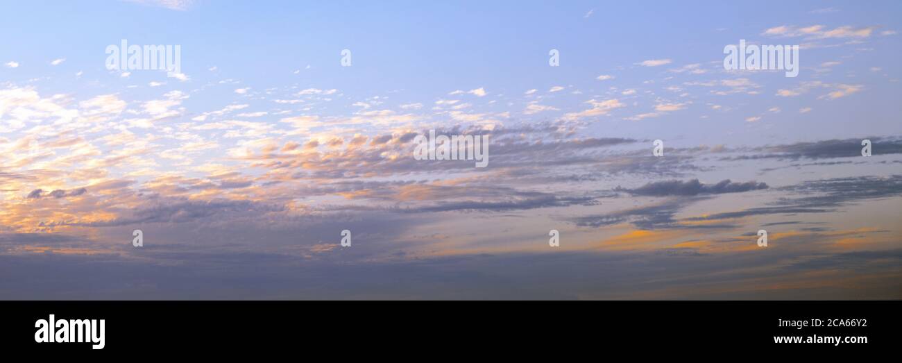 Vue sur les nuages au lever du soleil, Cerritos, Baja California sur, Mexique Banque D'Images