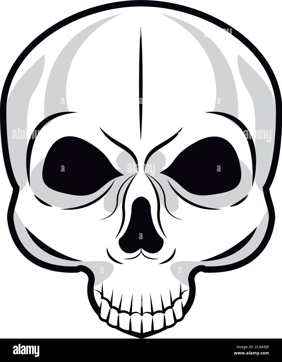 motif d'illustration vectoriel d'icône de tatouage d'os de crâne Illustration de Vecteur