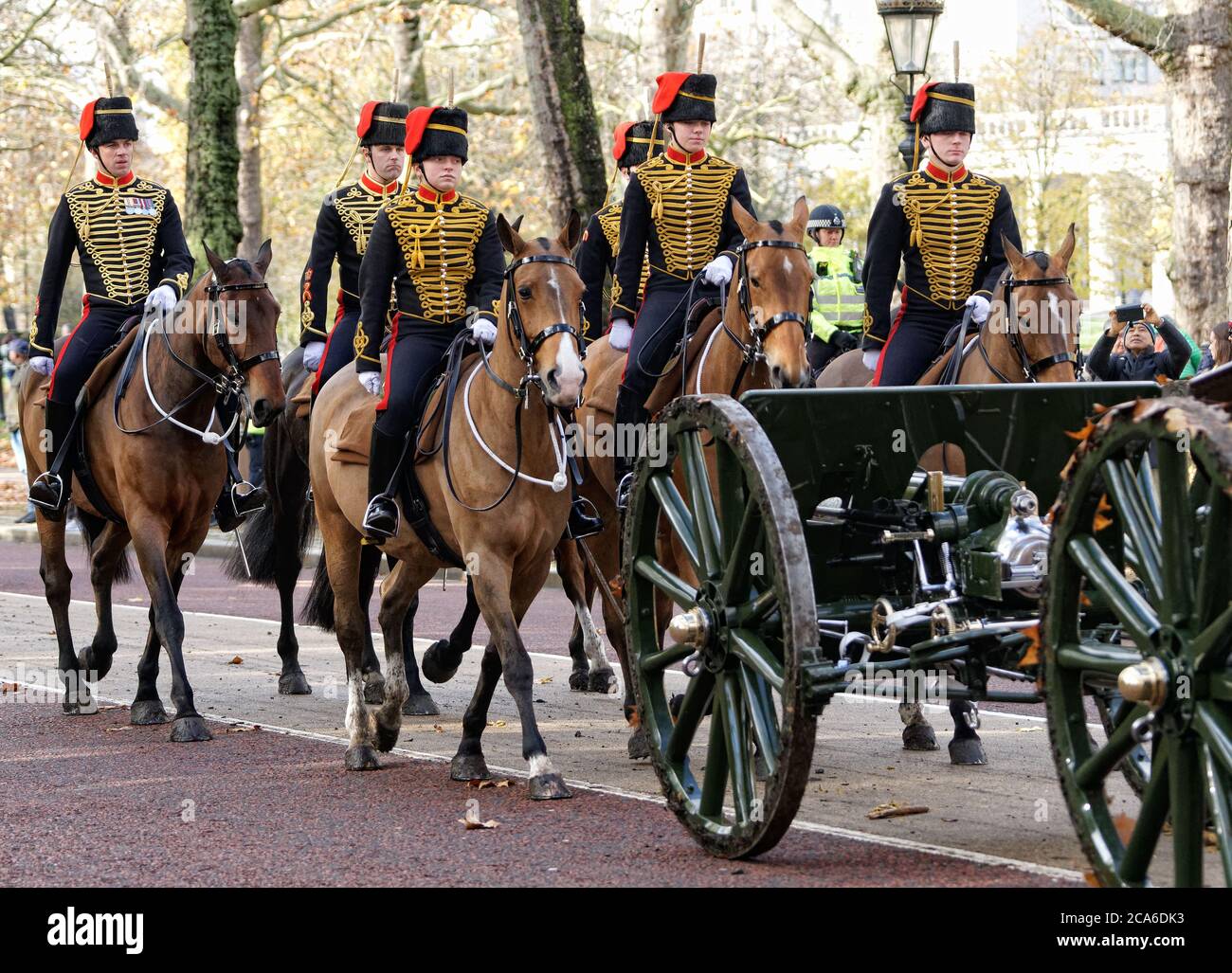 Troupe du roi, Royal Horse Artillery, Londres Banque D'Images