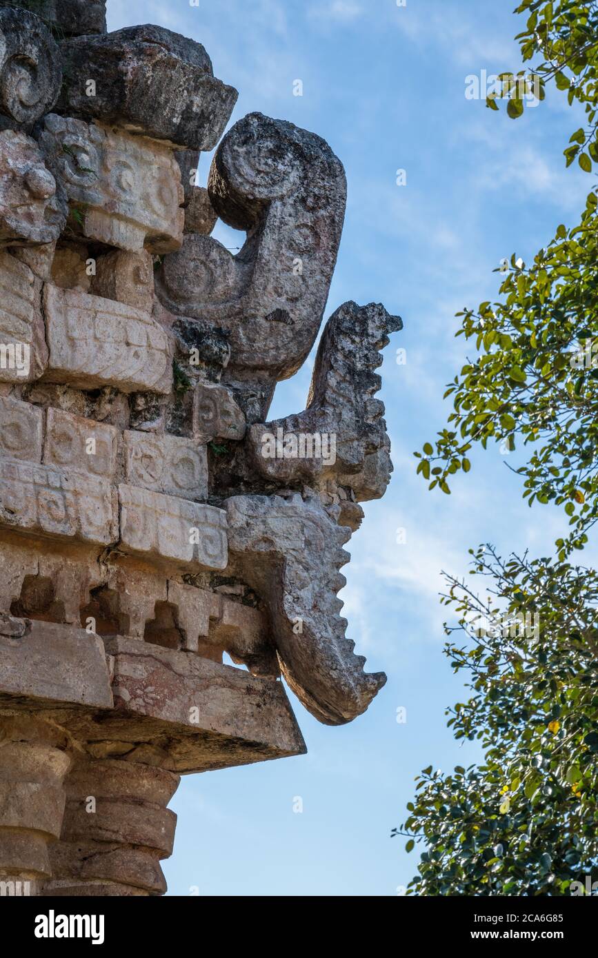 Le Palais ou El Palacio dans les ruines de la ville maya de Labna font partie de la ville préhispanique d'Uxmal UNESCO Centre du patrimoine mondial à Yucatan, M. Banque D'Images