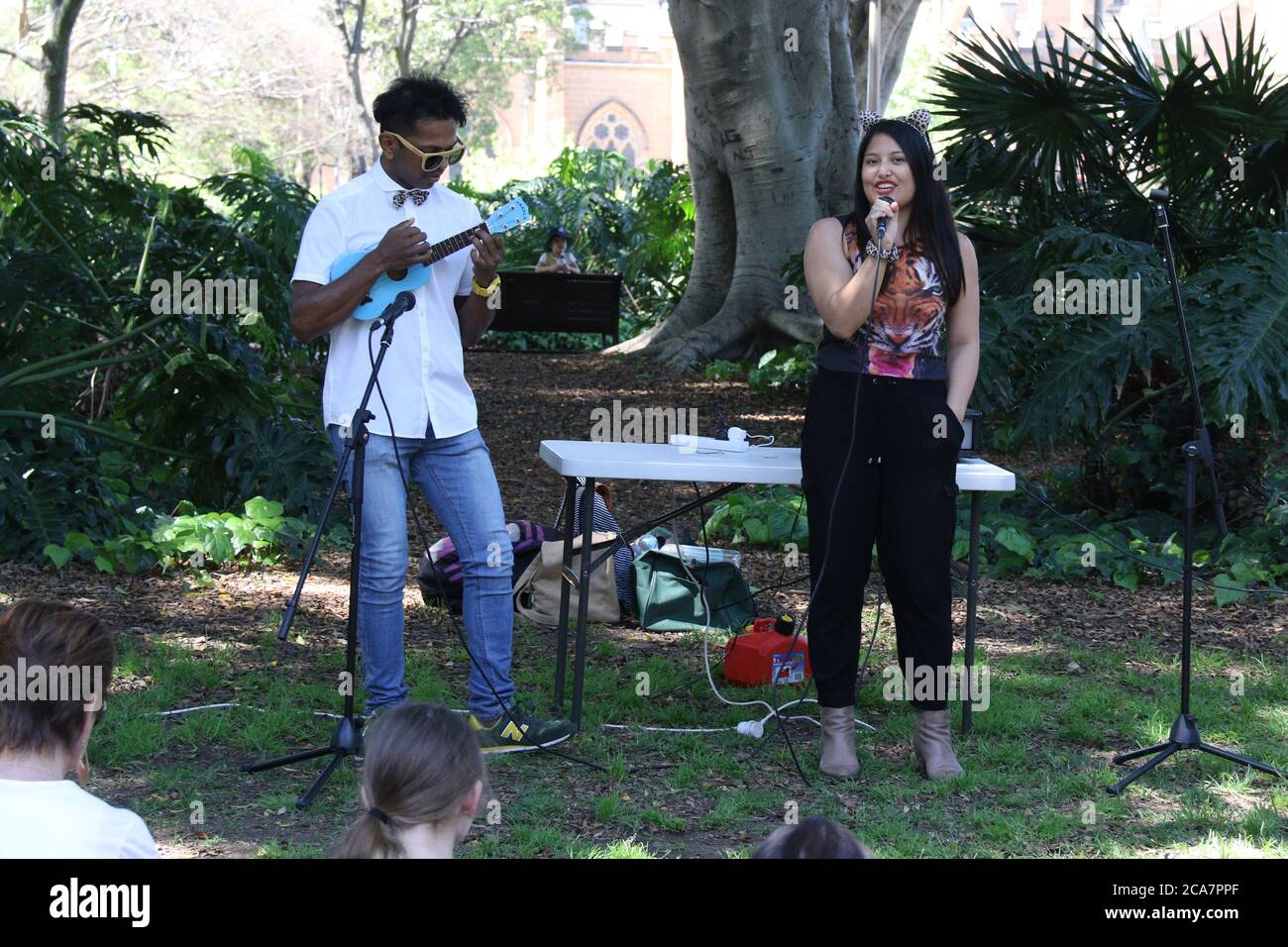 marche mondiale pour les éléphants, les rhinocéros et les lions Banque D'Images