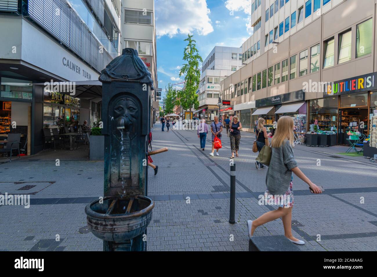 Calwer Strasse, rue commerçante du centre-ville, Stuttart, Bade-Wurtemberg, Allemagne du Sud Banque D'Images