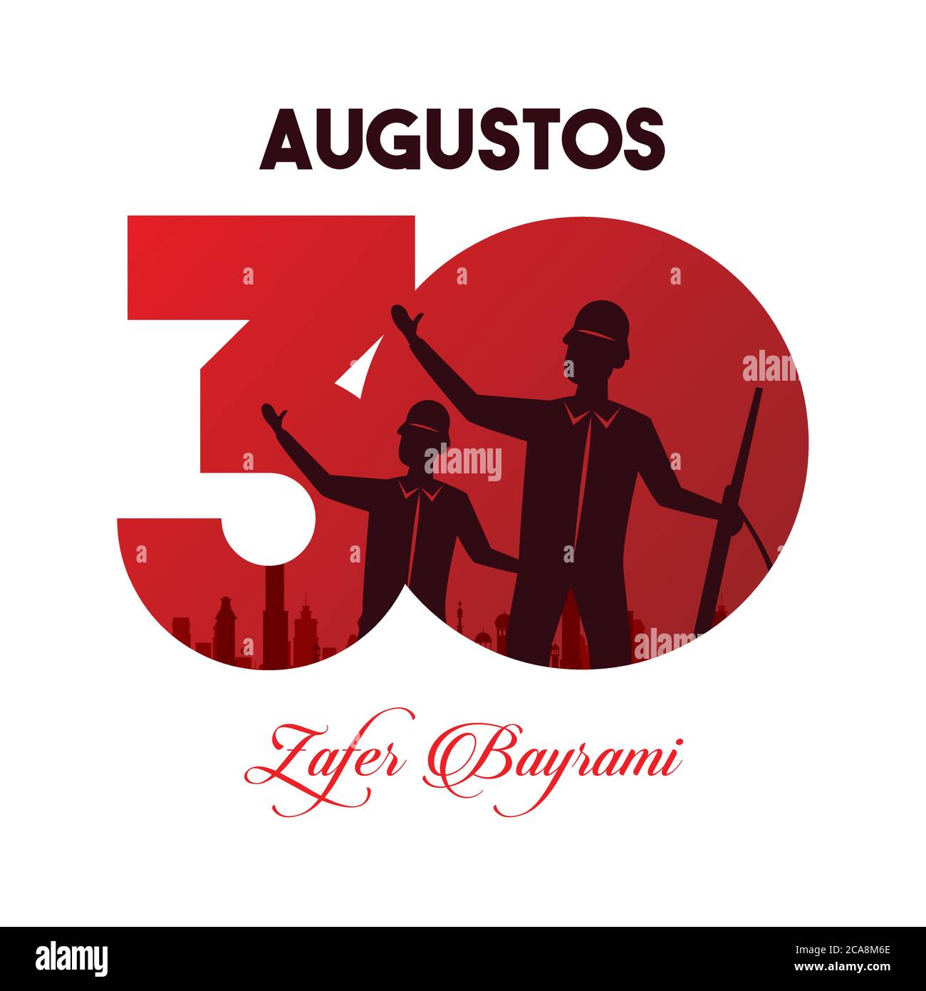 zafer bayrami célébration avec des figures de soldats et des fusils vecteur illustration design Illustration de Vecteur
