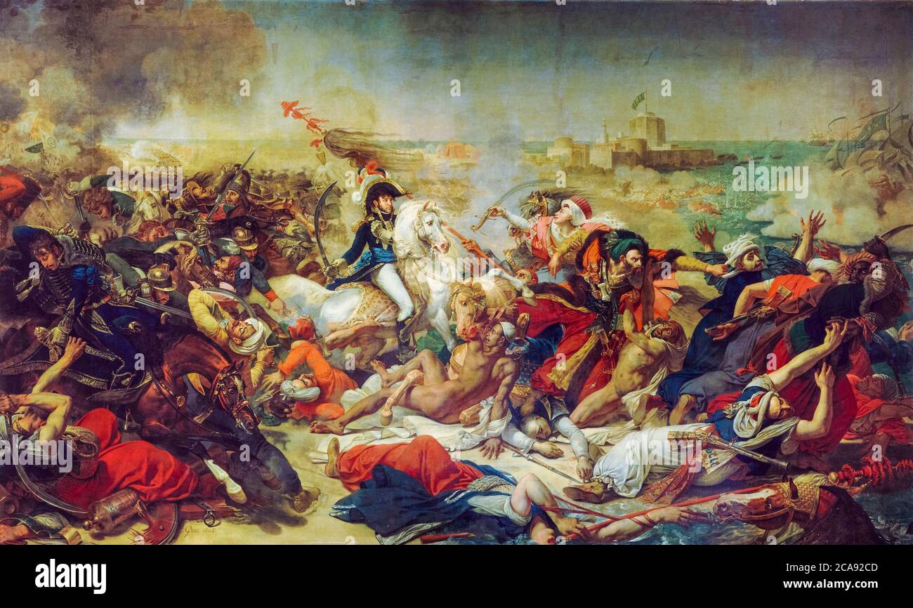 La bataille d'Abukir, 25 juillet 1799 (Napoléon Bonaparte), peinture d'Antoine-Jean gros, 1807 Photo Stock - Alamy