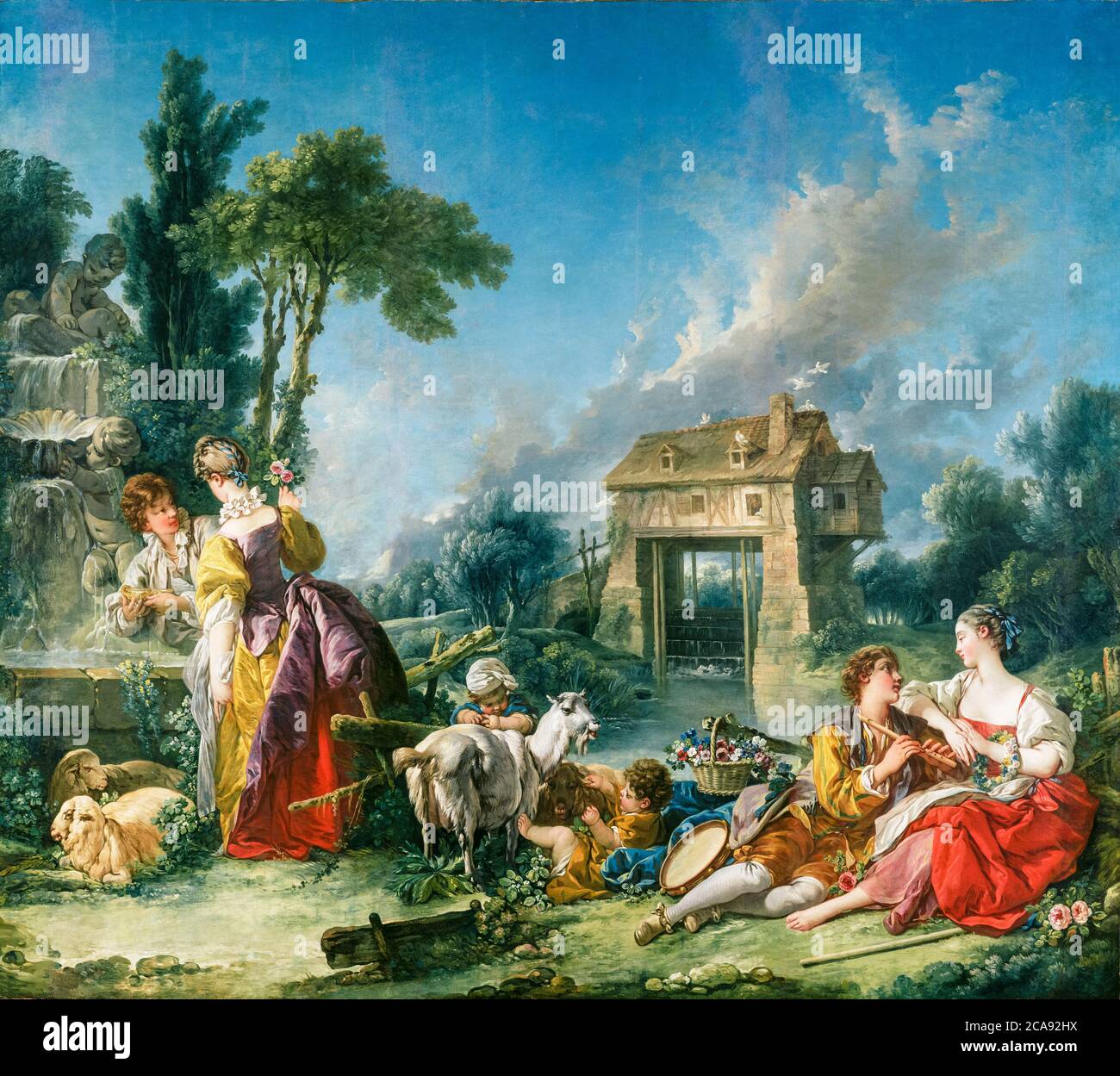 François Boucher, la Fontaine d'Amour, peinture, 1748 Banque D'Images