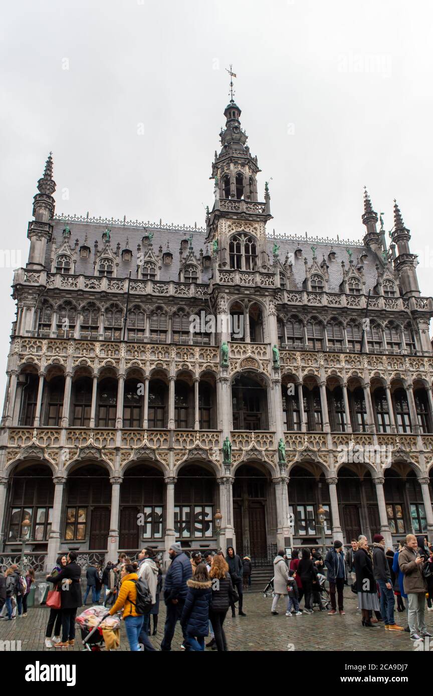 BRUXELLES, BELGIQUE - 1er JANVIER 2019 : Musée de la ville de Bruxelles sur la Grand-place à Bruxelles, Belgique le 1er janvier 2019. Banque D'Images