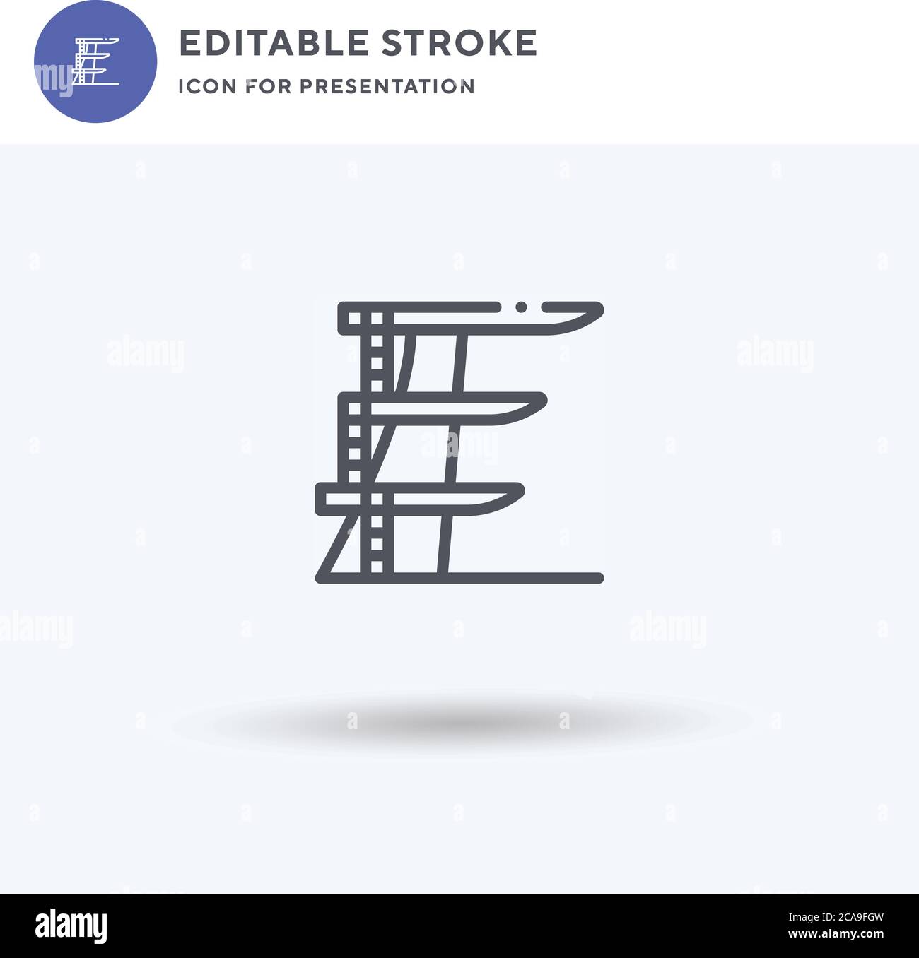 Vecteur d'icône de plate-forme de plongée, signe plat rempli, pictogramme solide isolé sur blanc, illustration du logo. Icône plate-forme de plongée pour la présentation. Illustration de Vecteur