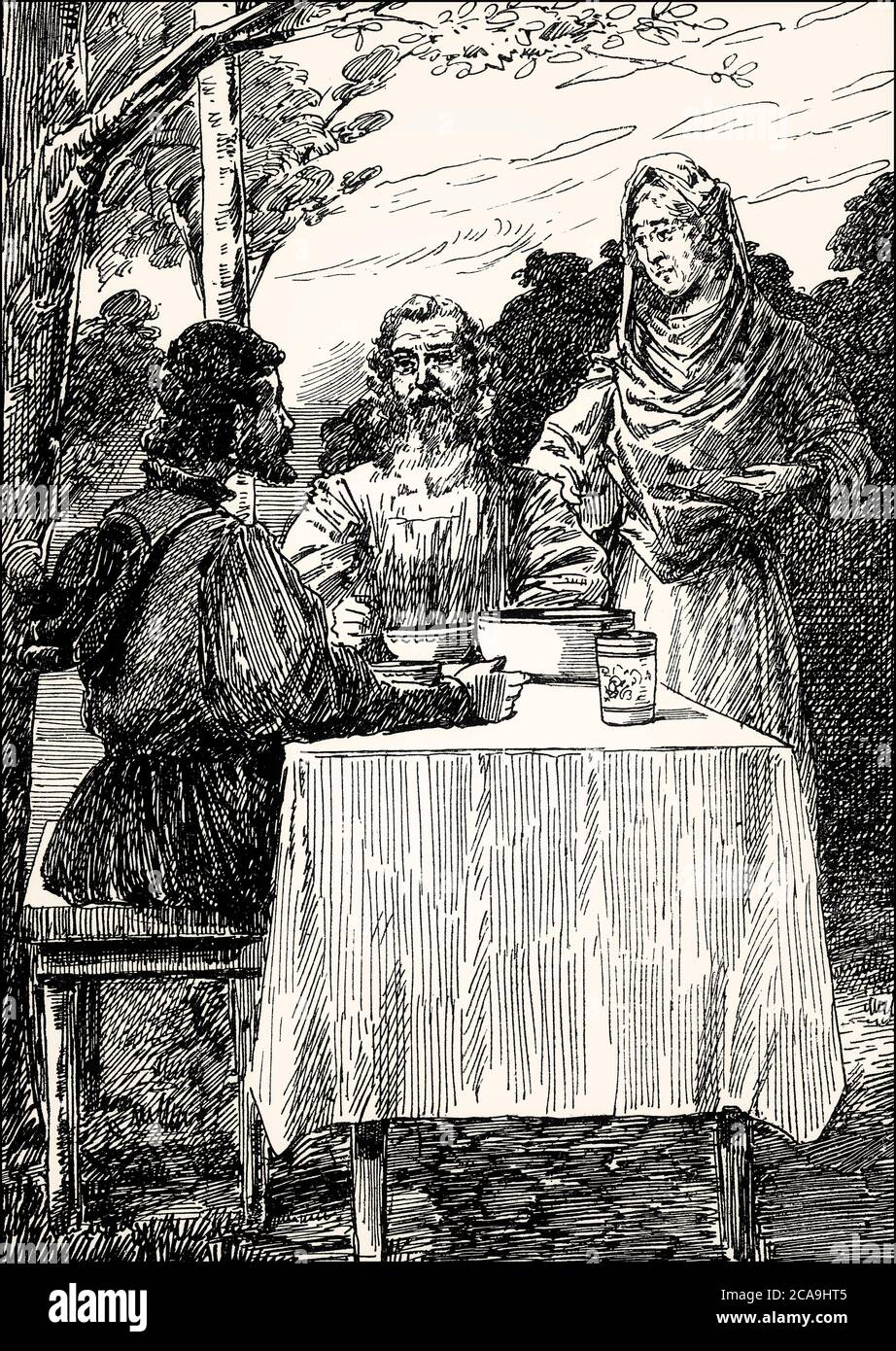 Baucis et Philemon, Acte V, Faust II, Johann Wolfgang von Goethe Banque D'Images